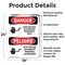 Signmission High Voltage Authorized Personnel Bilingual Danger Sign, Vinyl Decal, 18in W x 24in L, 2PK OS-2PACK-DS-D-1824-VS-1340 - alternate 4